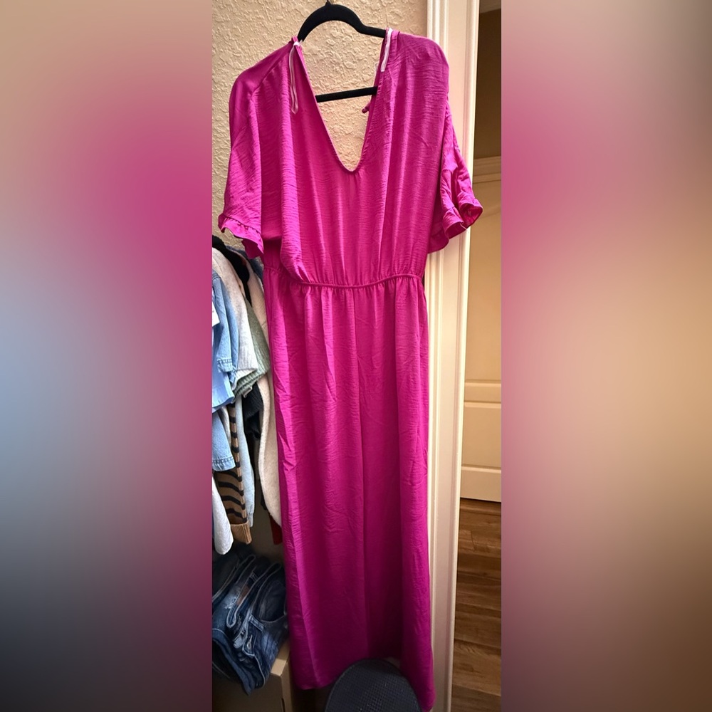 Boutique Women's Vibrant Pink Pants Romper